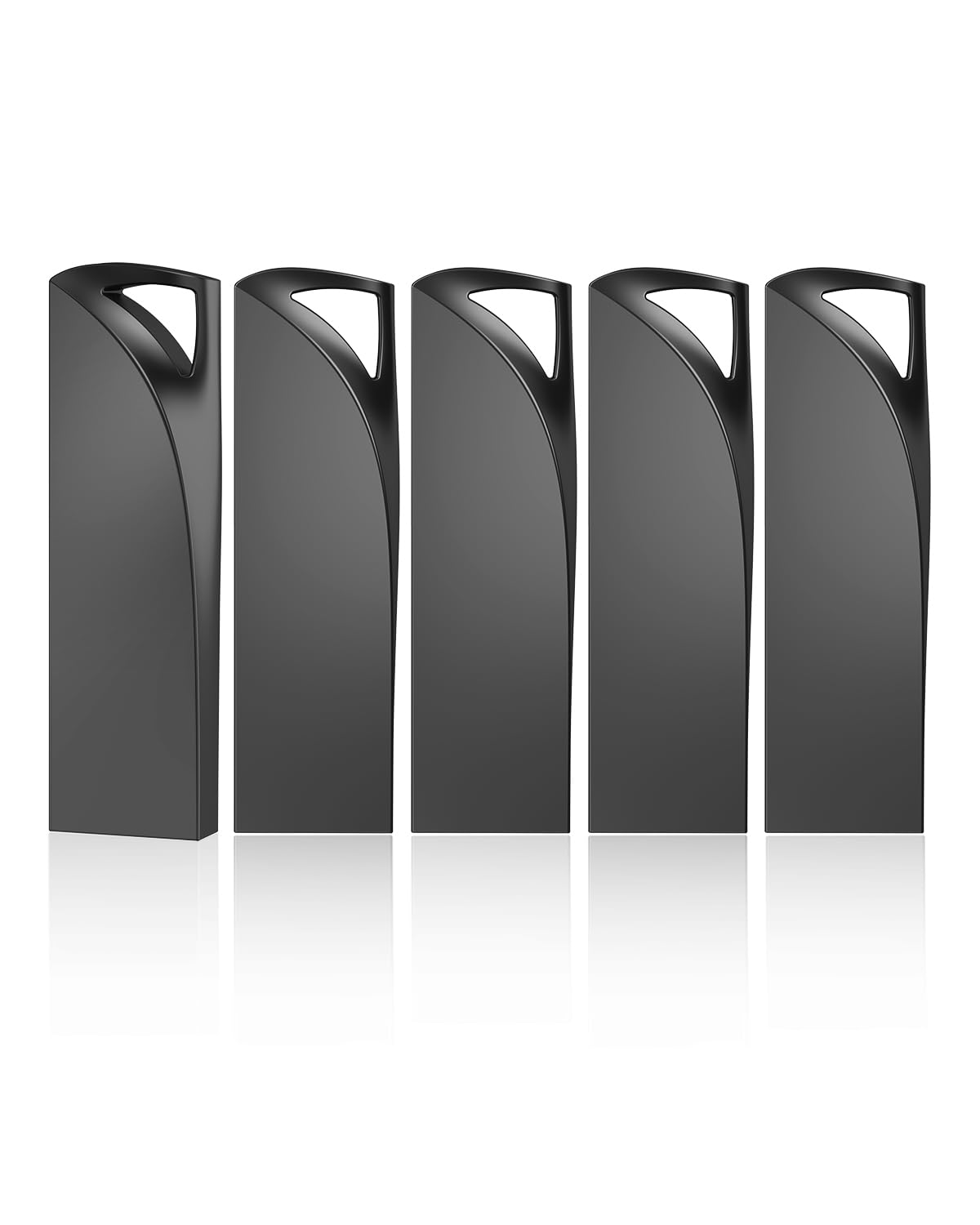 Garmese 8Gb Usb Flash Drive, 5 Pack Waterproof Metal Usb Memory Stick Slim Usb 2.0 Flash Drive, Portable Thumb Drive Pen Drive W