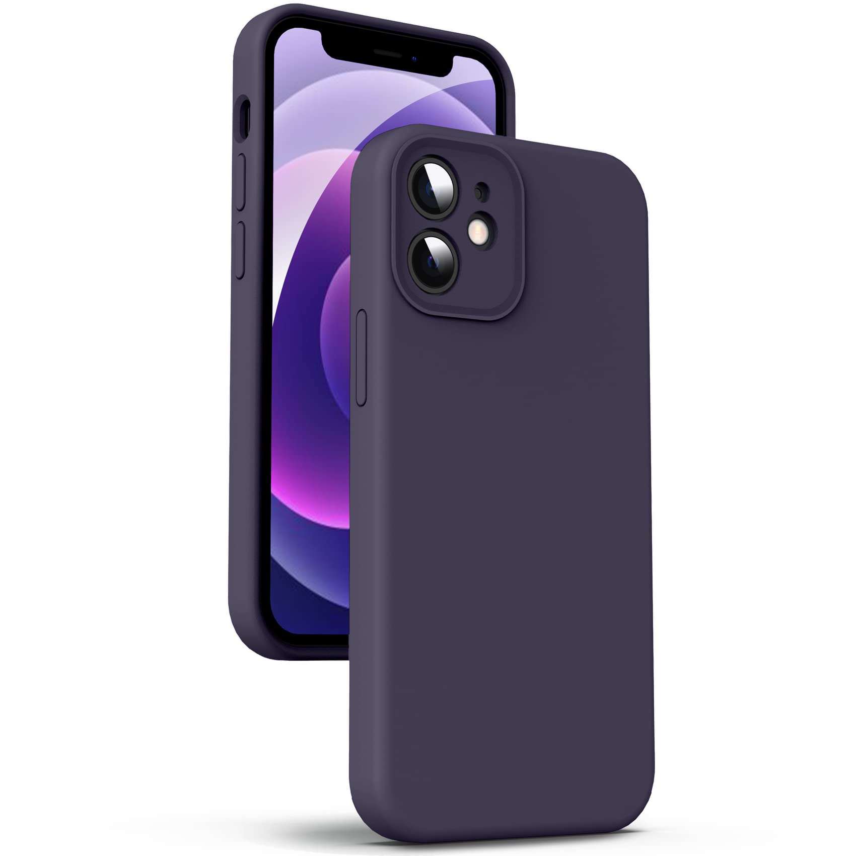 Supdeal Liquid Silicone Case for iPhone 12, [Camera Protection] [Anti Fingerprint] [Wireless Charging] 4 Layer Phone Case Protec