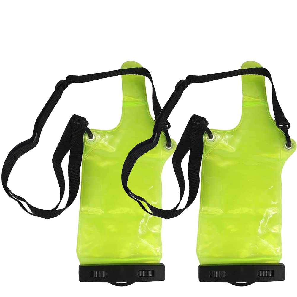 Lsgoodcare Portable Two Way Radio Waterproof Rainproof Bag Case Pouch Compatible With Motorola Kenwood Midland Uv 3R Uv 5R Px 888 Walkie Talkie Radio,5 Inch X 13.8 Inch, Green