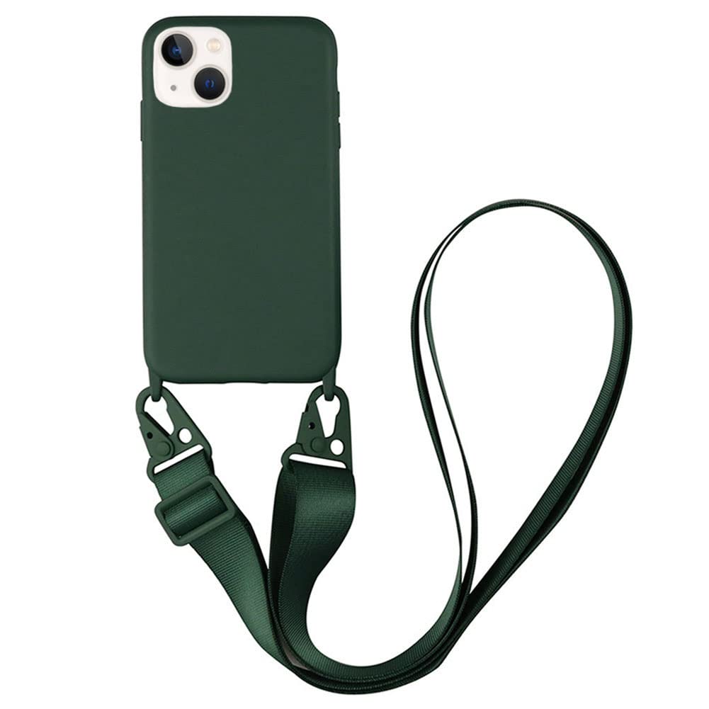 Cquukoi For Iphone 15,Crossbody Phone Case With Shoulder Strap Soft Silicone Case With Adjustable Lanyard Cute Cool Wireless Cha