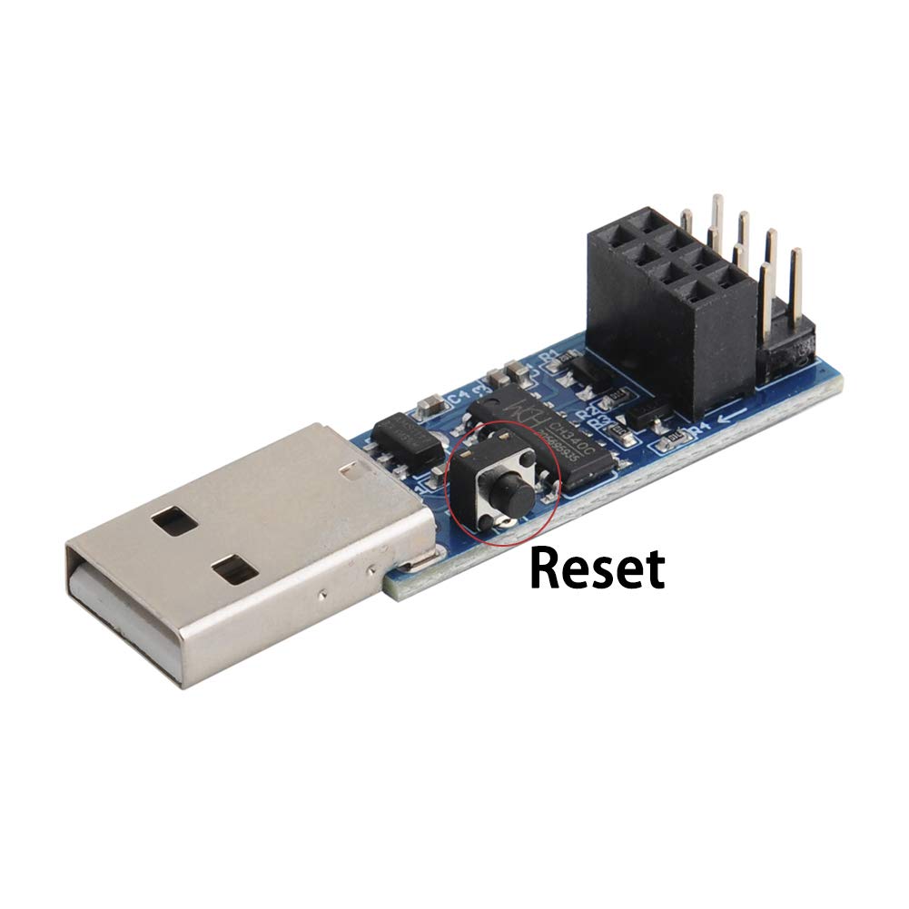 Diymall Usb To Esp8266 Ch340C Esp-01 Esp-01S Breakout Prog Wifi Programmer Downloader With Reset Auto-Download Circuit + Esp8266