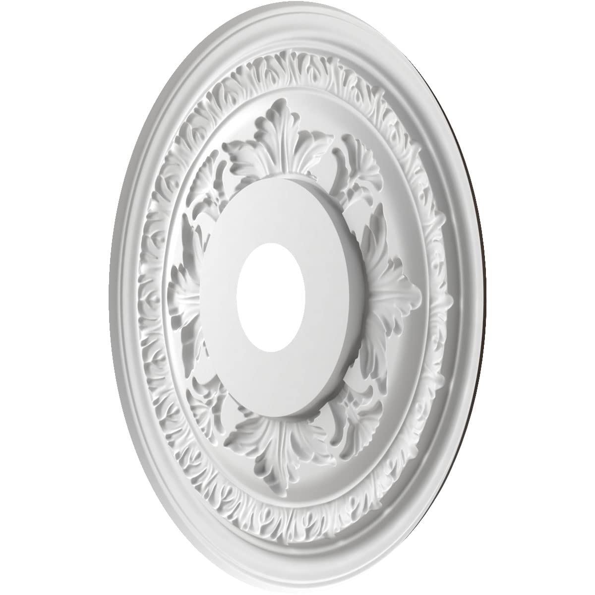 Ekena Millwork Cmp19Baeru Baltimore Thermoformed Pvc Ceiling Medallion (Fits Canopies Up To 7 3/4), 19Od X 3 1/2Id X 1P, Univers