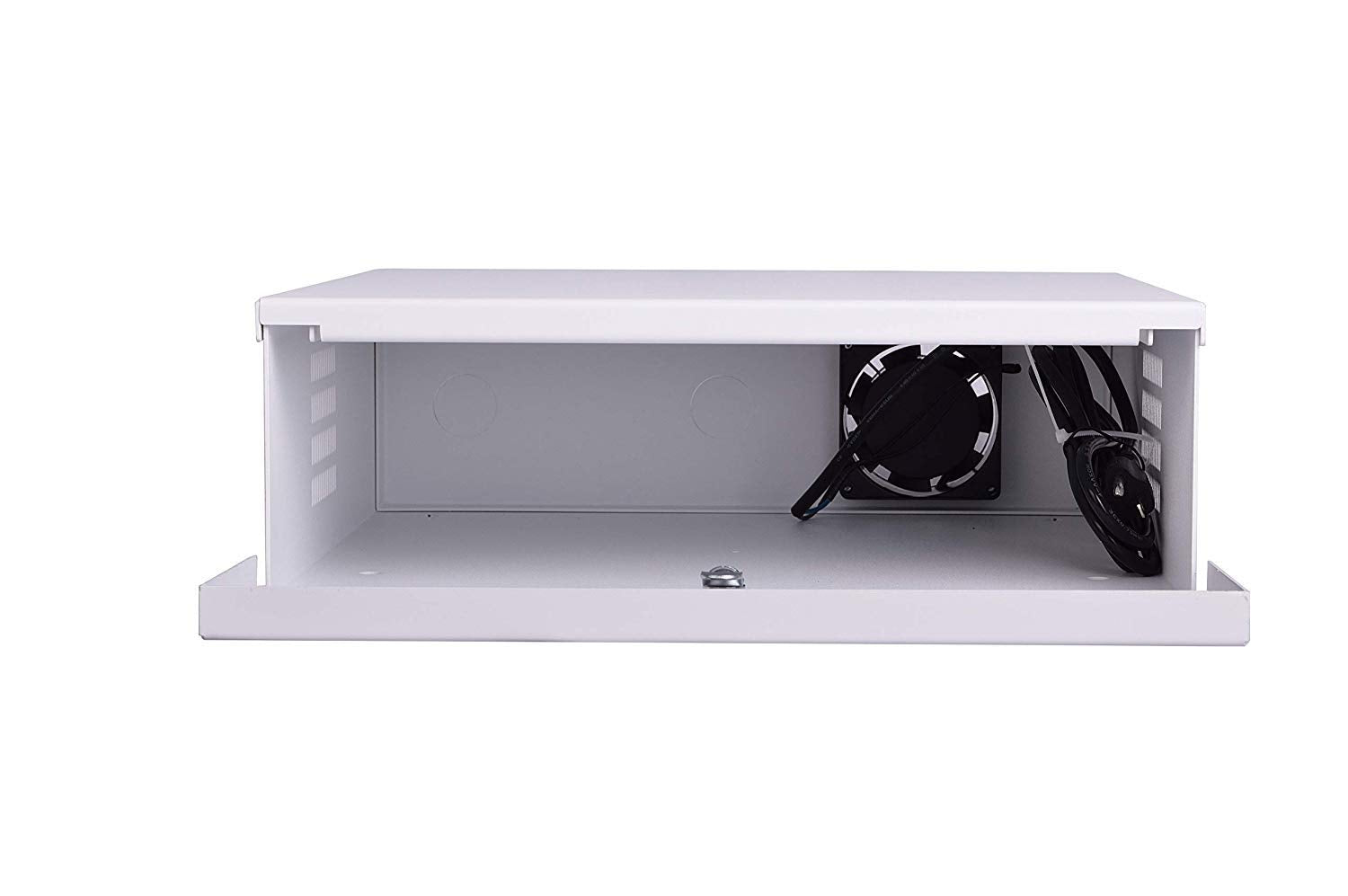 Ares Vision Heavy Duty Steel 18' X 18' X 5' Dvr/Pc/Tv Security Lock Box With 16 Gauge Steel Walls, Lock & Key, Removable Top, And Exhaust Fan. Great Security Box For Any Electronic Devices!