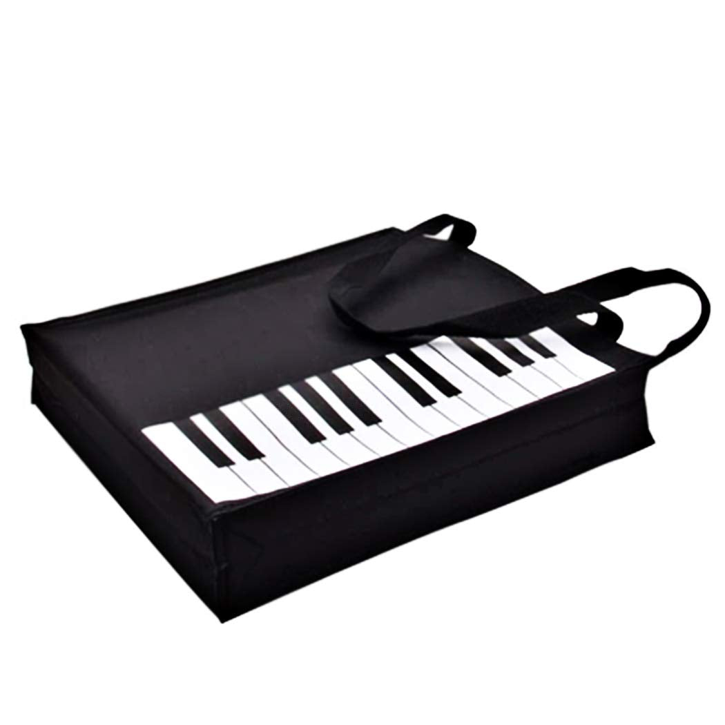 COCOMK Piano Keys Handbag Reusable Grocery Bag Shoulder Shopping Bag Tote Bag for Music Teacher Gift Bag