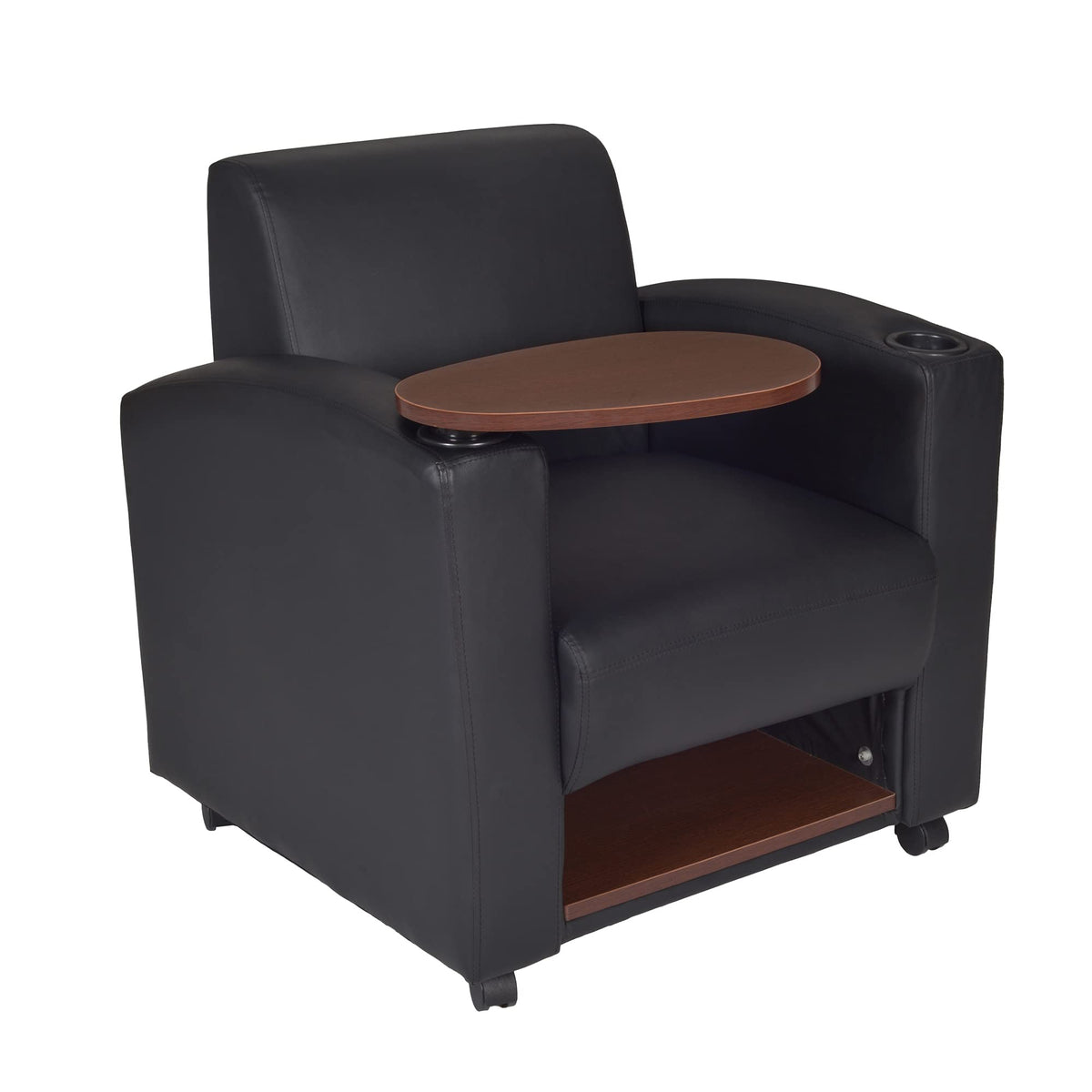 Regency Nova Tablet Arm, Lounge Chair with Storage, Black