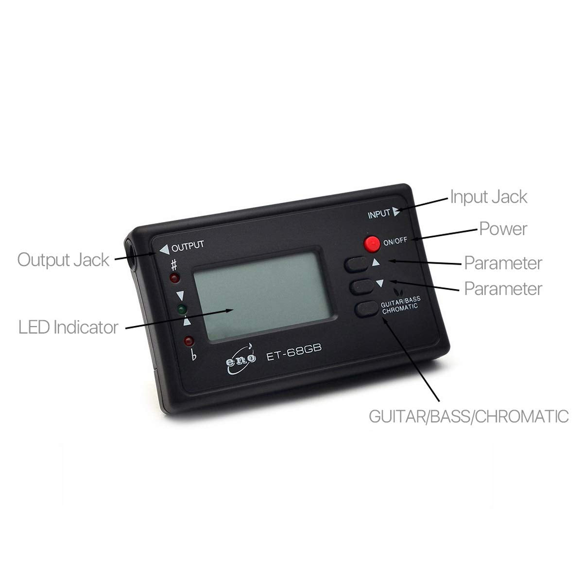 Ayevision Chromatic Tuner For Guitar Electric Bass Mandolin Ukulele Violin Banjo Cello