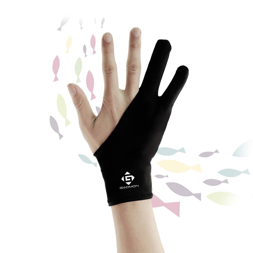 Gaomon Two Finger Glove For Drawing Tablet, Oil Painting And Sketch Creation, Free Size Support Left And Right Hand