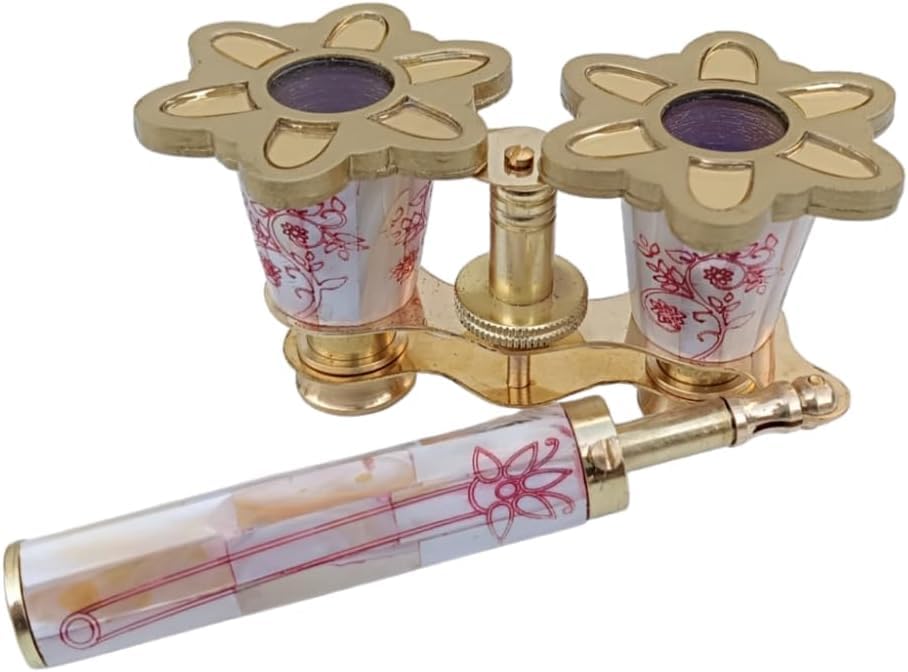 Opera Glasses 3X Magnification With Compass Premium Brass & Crystal Clear Optics Elegant Glasses For Theater, Concerts & Cinemas