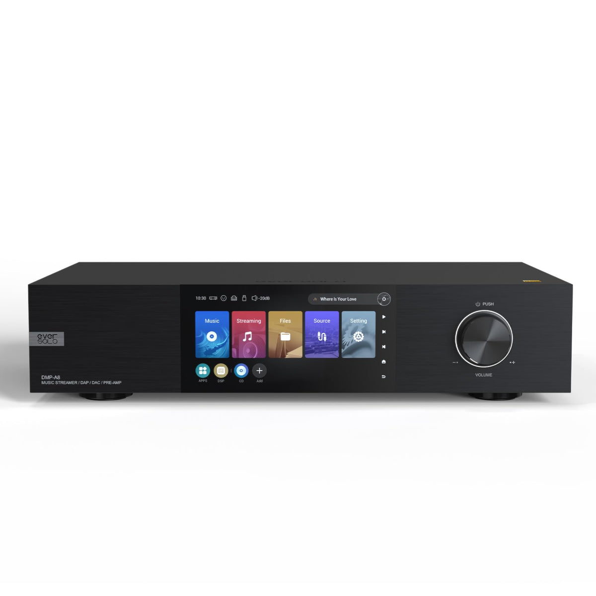 Eversolo Dmp-A8 Music Streamer,Dap,Dac,Preamp,4Gddr4 +64Gemmc Ak4191Eq+Ak4499Ex,Arc Input,Iis Output,Uv Meters,Spectrums,Paramet