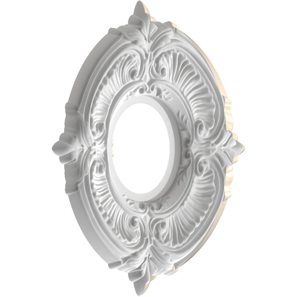Ekena Millwork Cmp10Atepe Attica Thermoformed Pvc Ceiling Medallion (Fits Canopies Up To 4 1/8), 10Od X 3 1/2Id X 3/4P, Universa
