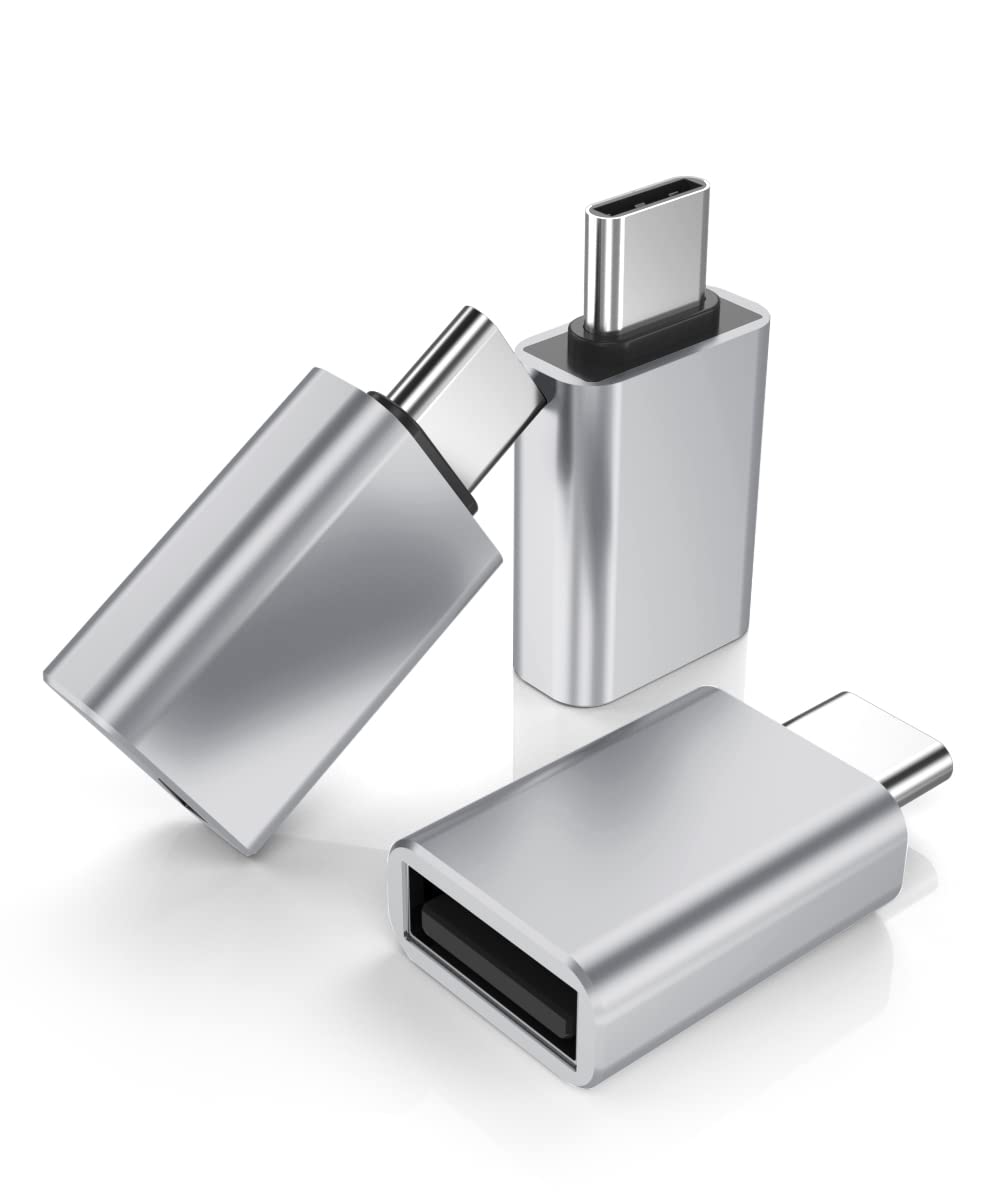 Basesailor Usb C To Usb Adapter 3 Pack,Usb C Male To Usb A 3.0 Female Adapter,Type C Thunderbolt 4 Otg Converter For Apple Macbo