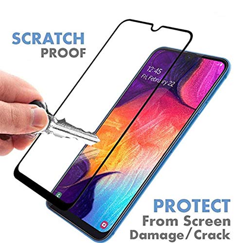 For Samsung Galaxy A50 Tempered Glass Screen Protector, Anti Scratch Full Coverage Screen Protective Glass Film For Galaxy A50 [