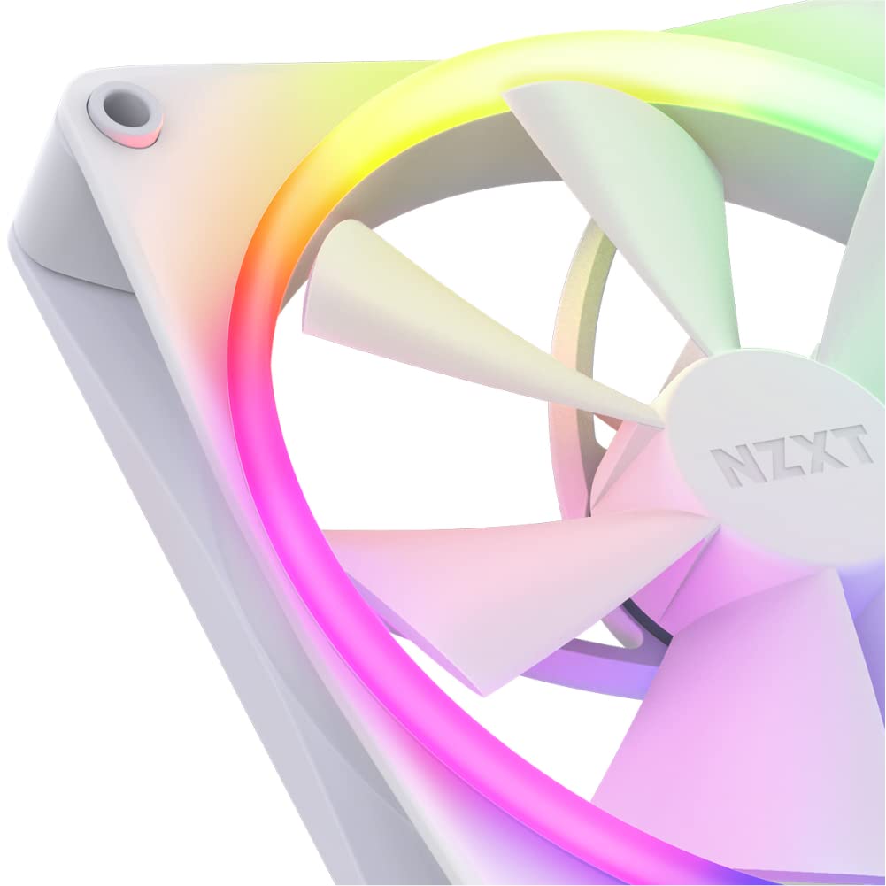 Nzxt F140 Rgb Fans   Rf R14Sf W1   Advanced Rgb Lighting Adjustment   Whisper Quiet Cooling   Single (Rgb Fan And Controller Req