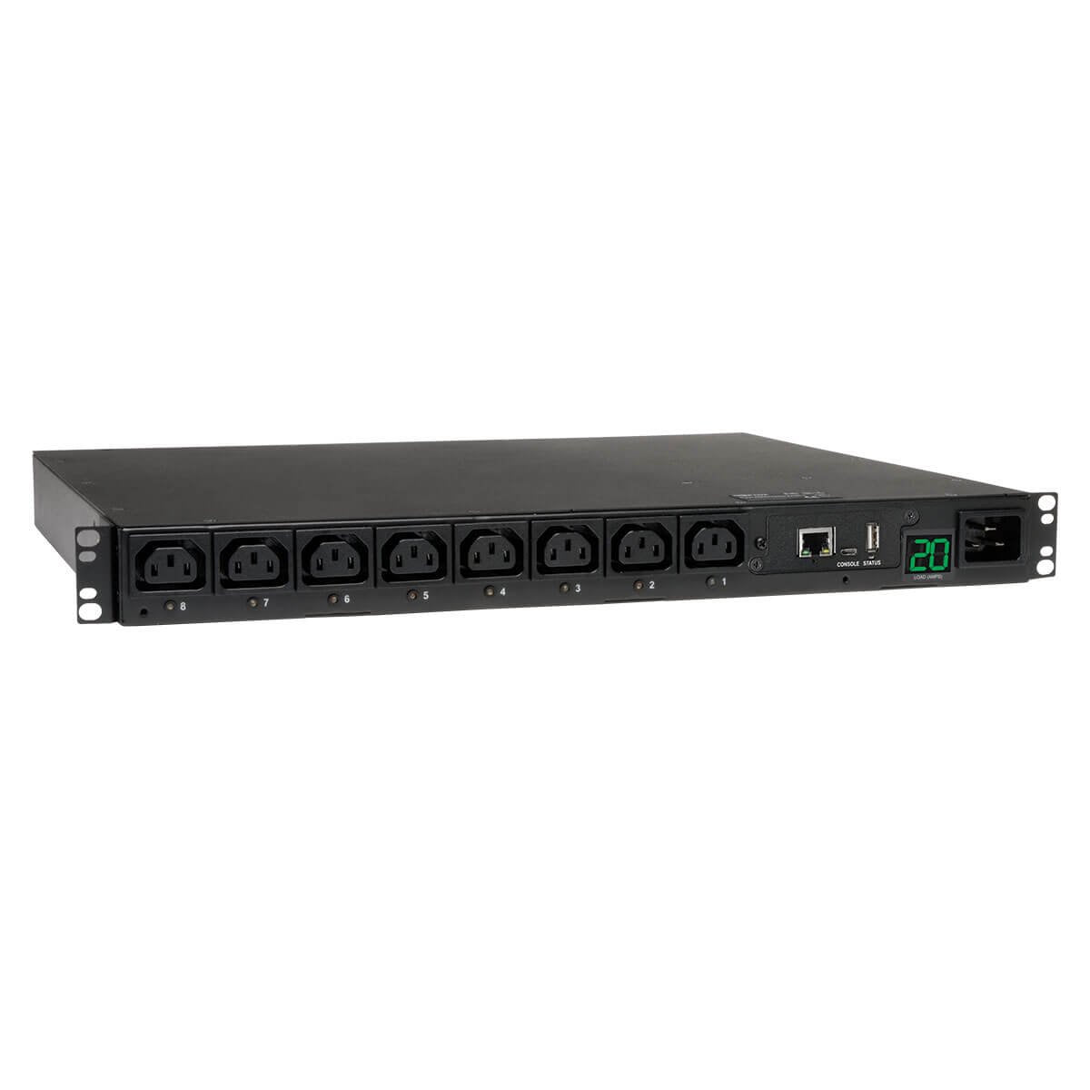 Tripp Lite Switched Pdu, 8 Outlets (8 C13), C20/L6 20P Input, 8 Ft. Cord, 3.3 3.8Kw, 1U Rack Mount Single Phase Pdu (Pdumh20Hvne
