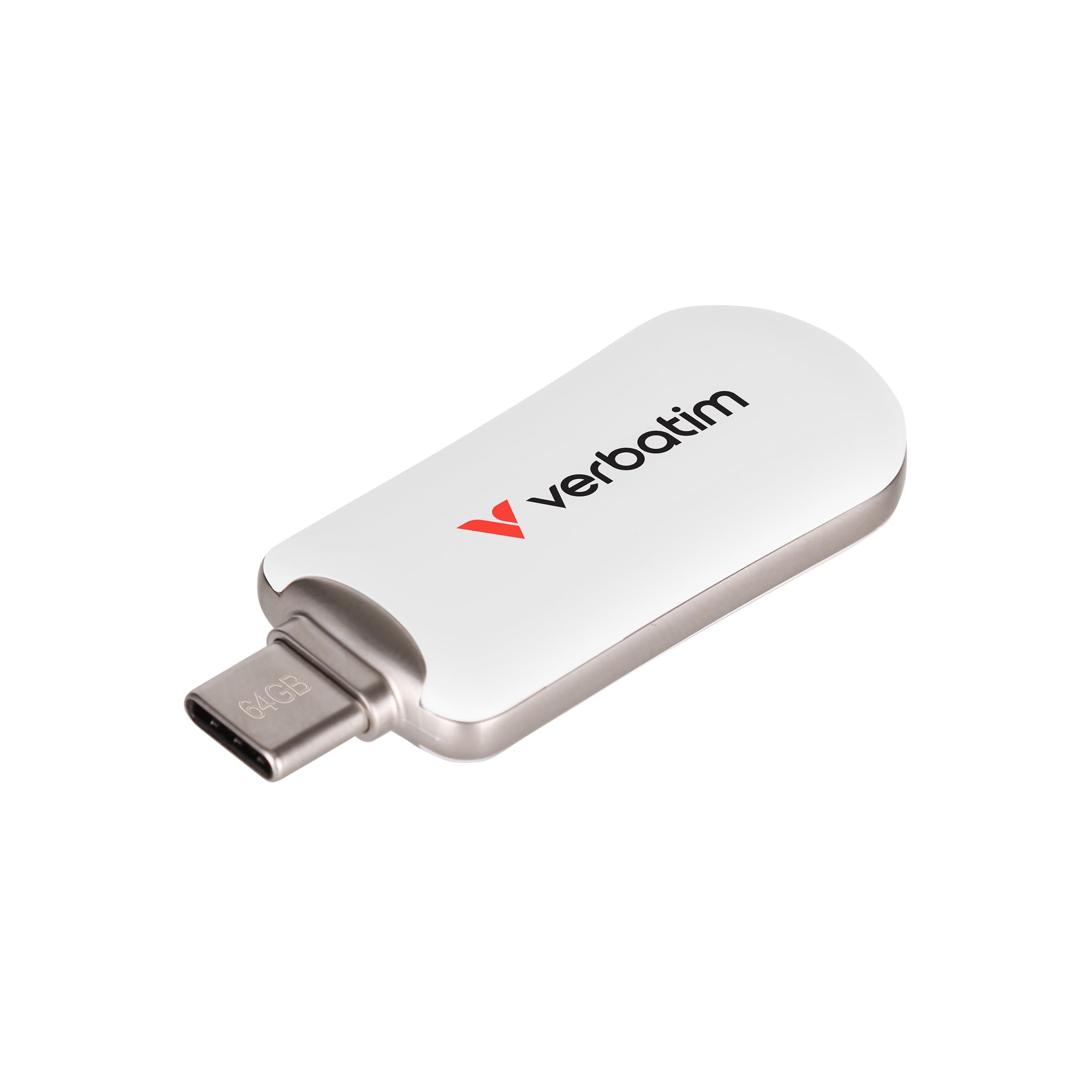 Verbatim Plectra USB-C Flash Drive White 64GB, W129015930 (White 64GB)