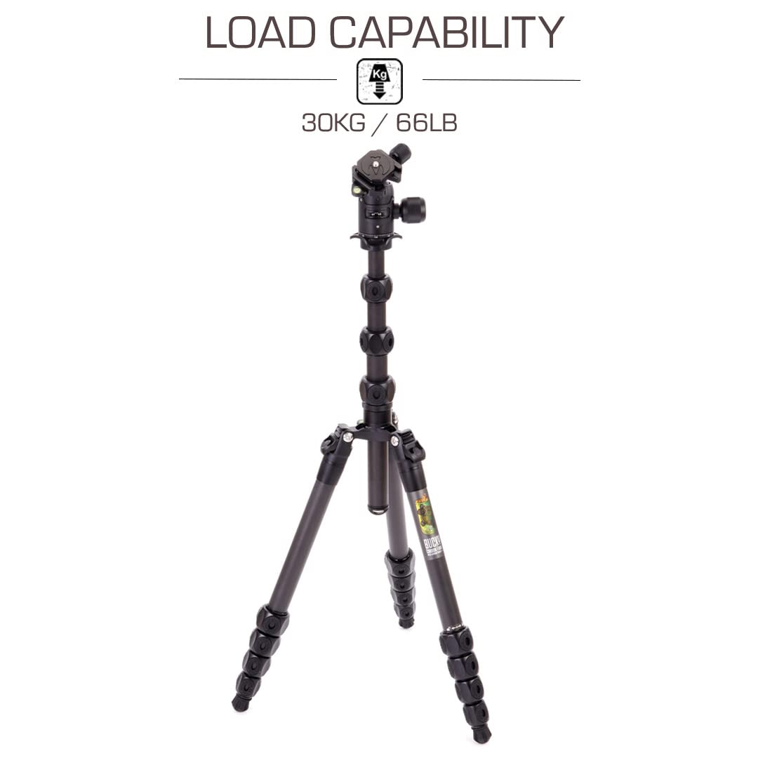 3 Legged Thing Legends Bucky Kit Carbon Fiber Tripod   Travel Friendly, Adjustable Camera Tripod With 3 Detachable Legs & Multiple Mounting Points   Darkness (Matte Black) (Buckykitdark)