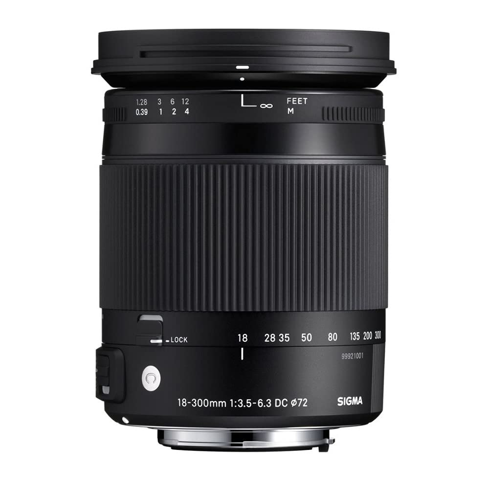 Sigma 886306 18 300Mm F3.5 6.3 Contemporary Dc Macro Os Hsm Lens For Nikon, Black