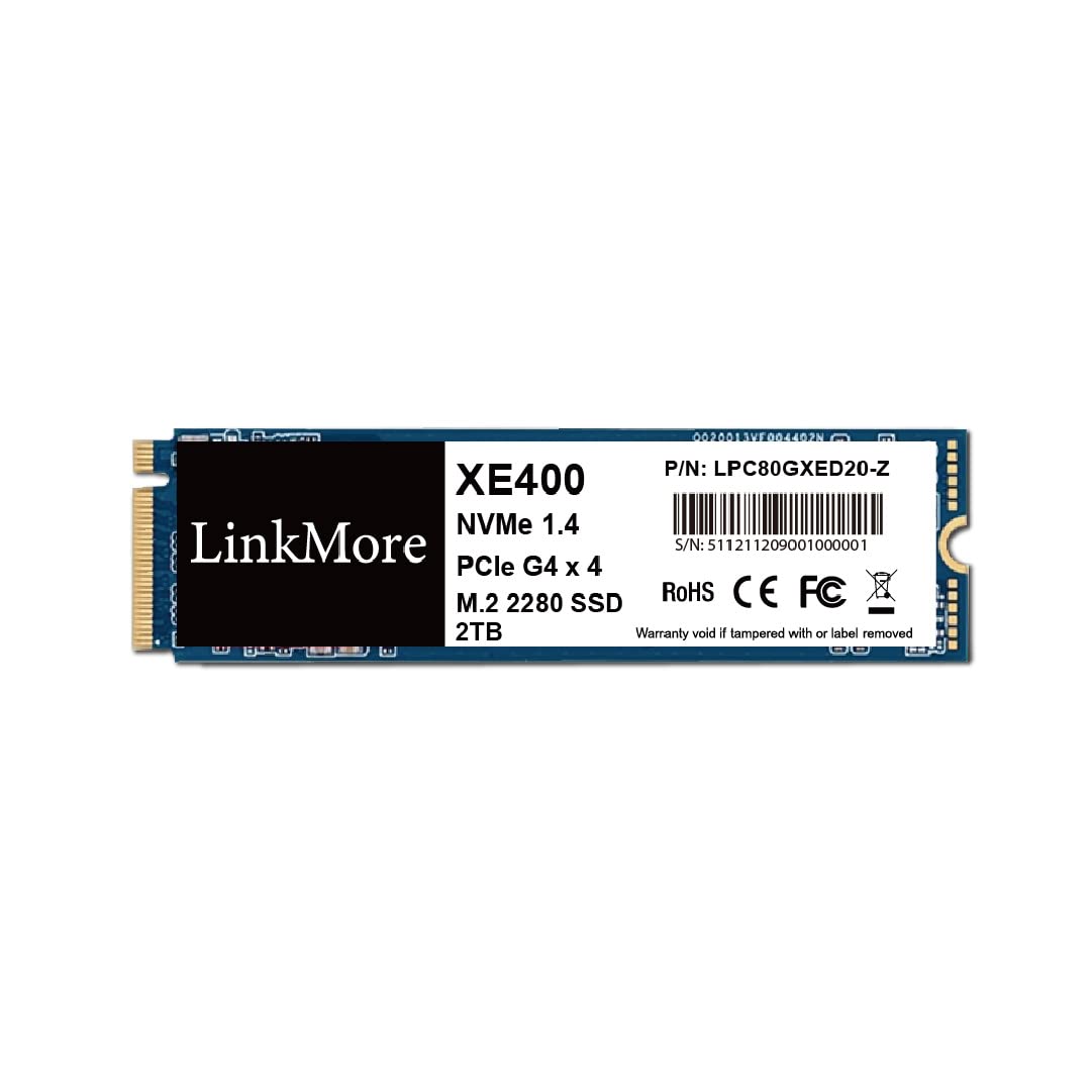 Linkmore Xe400 2Tb M.2 2280 Pcie Gen4 Nvme 1.4 Internal Ssd, Solid State Drive, Read Speed Up To 4800Mb/S Storage For Pc, Laptop