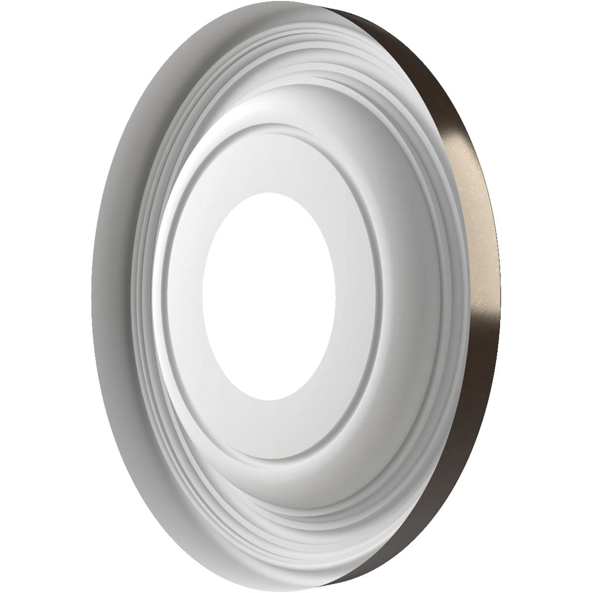 Ekena Millwork 10Od X 3 1/2Id X 1 1/8P Traditional Thermoformed Pvc Ceiling Medallion (Fits Canopies Up To 5 1/2), Universal Met