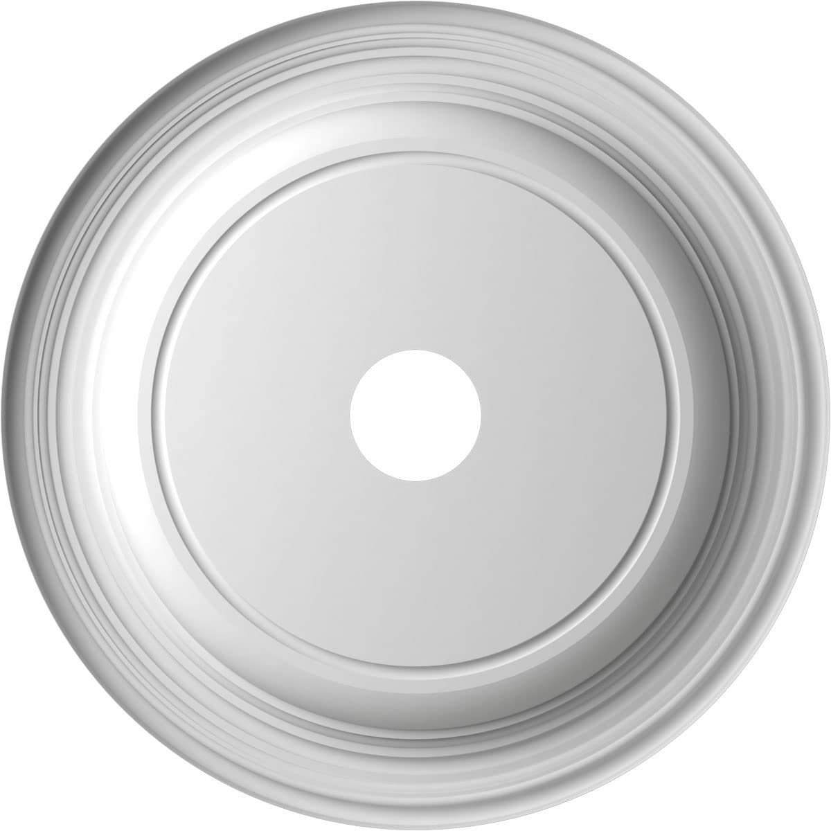 Ekena Millwork Cmp22Tragx Traditional Thermoformed Pvc Ceiling Medallion (Fits Canopies Up To 13 1/2''), 22''Od, Textured Metall