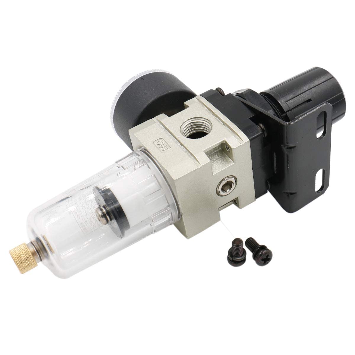 Baomain Air Source Treatment Aw2000 02 1/4'' Pt W 0 1Mpa Air Pressure Gauge