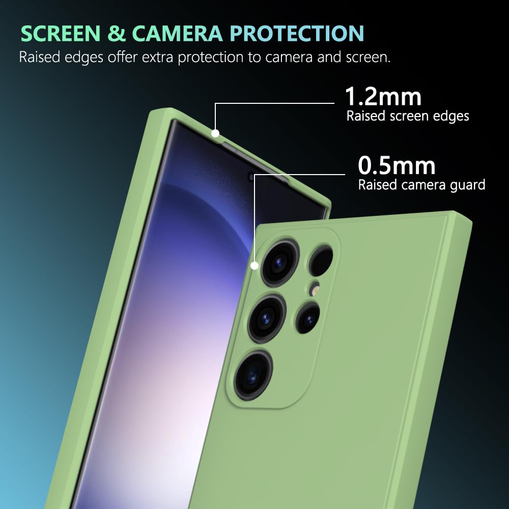 Wogroo For Samsung Galaxy S24 Ultra Case Green, Scratch Resistant With Soft Touch, Slim Thin Phone Cover For Samsung Galaxy S24