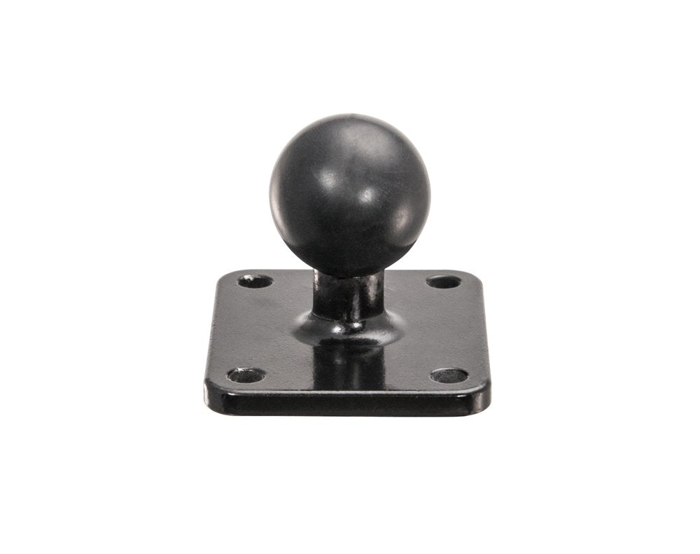 Arkon Mounts Metal 4 Hole Amps To 25Mm (1'') Rubber Ball Adapter | Permanent Mount To Flat Surfaces | Metal Construction For Dur