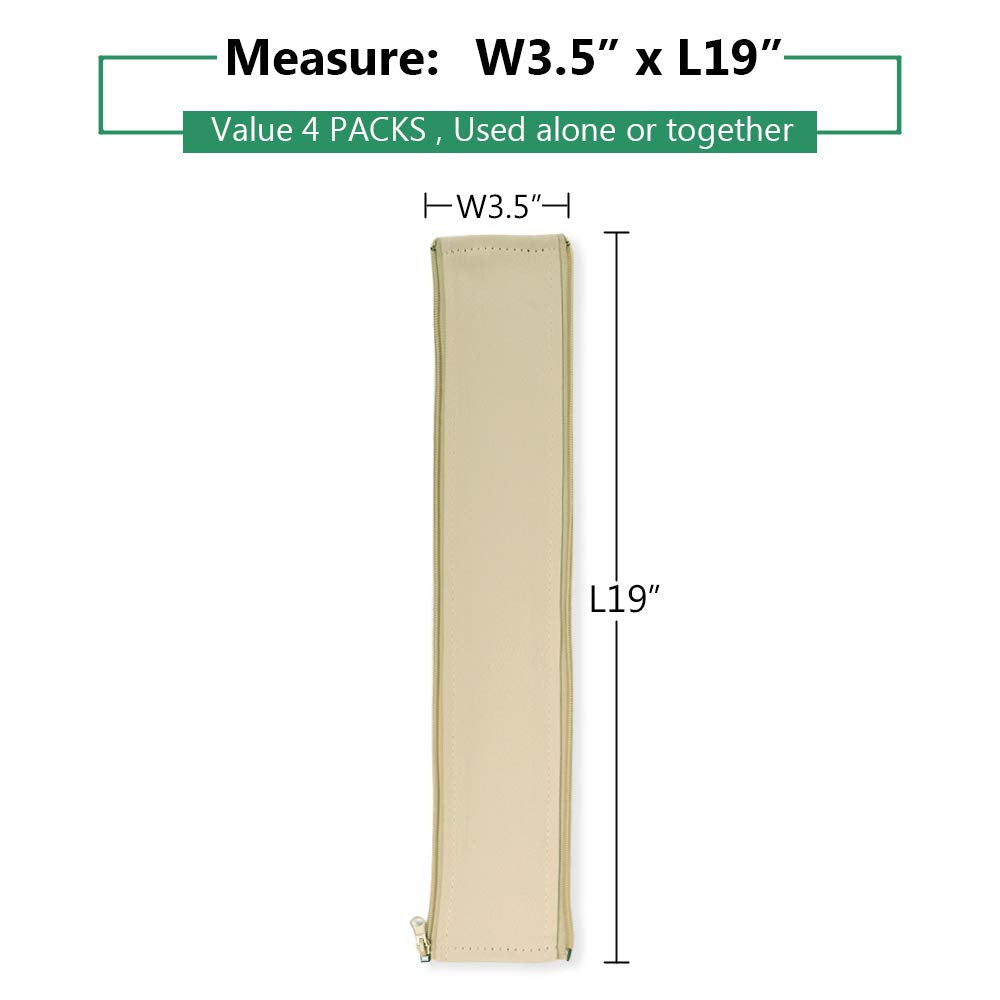 Stangh Cable Management Sleeve Organizer - 19 Inch Home And Office Zip-Up Cable Sleeve Wire Organizer Flexible Cord Concealer Wr