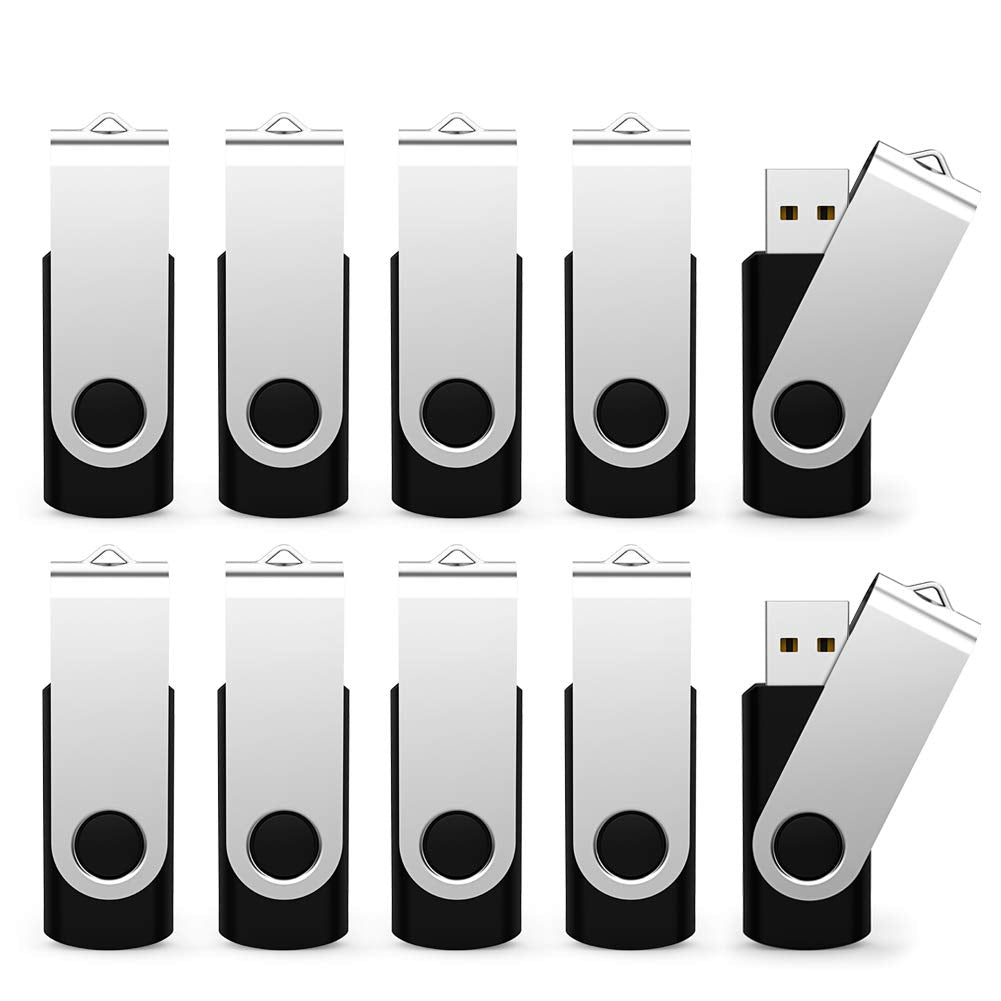 Maspen 10 Pack 4Gb Usb 2.0 Flash Drives Bulk Pack Usb Thumb Drives Memory Stick Jump Drive Pen Drives With Led Indicator (4 Gb, 