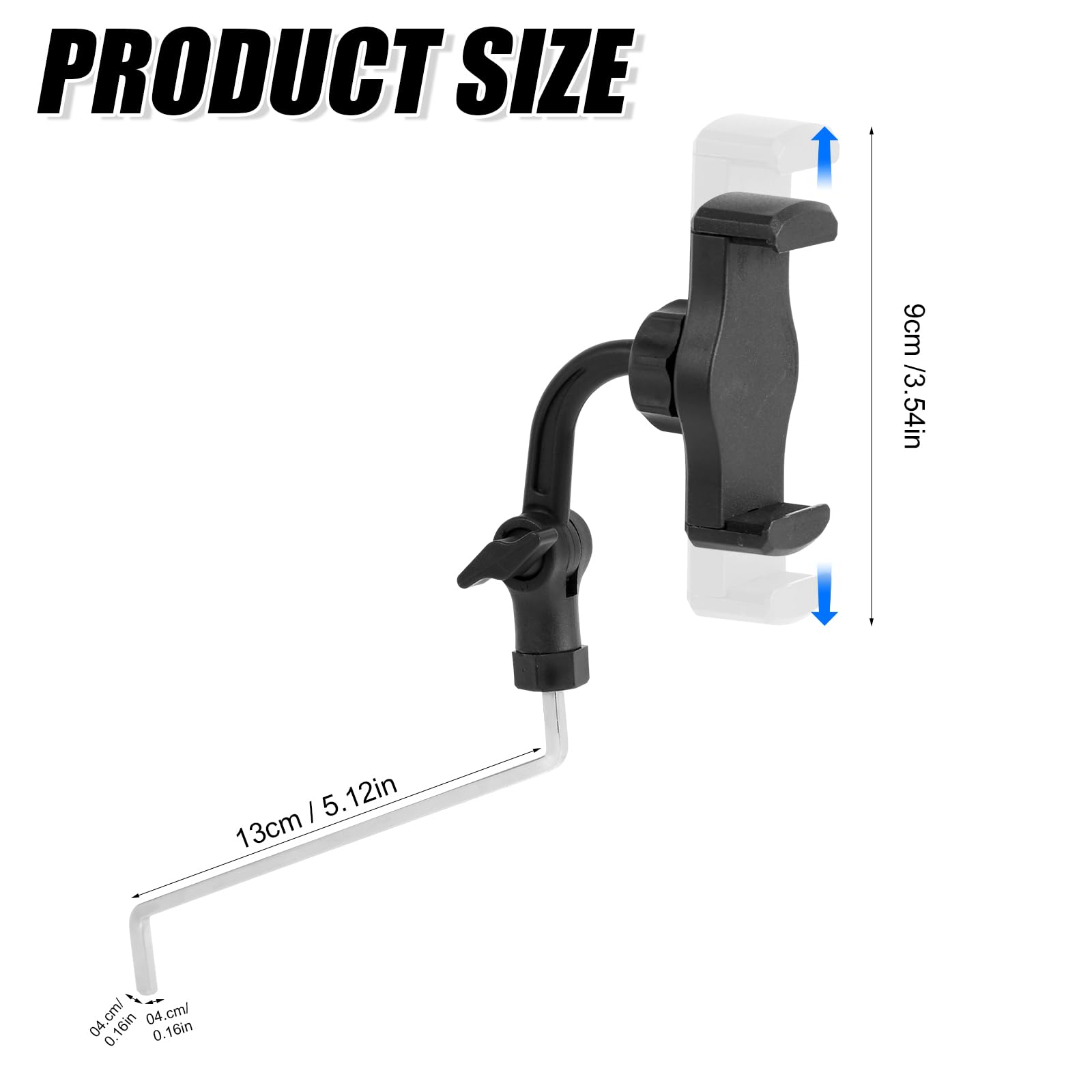 Alto Saxophone Phone Holder, Sax Lyre Music Clip 4Mm Square Head Saxophone Phone Mount To Fix Your Phone Securely Easy To Read M