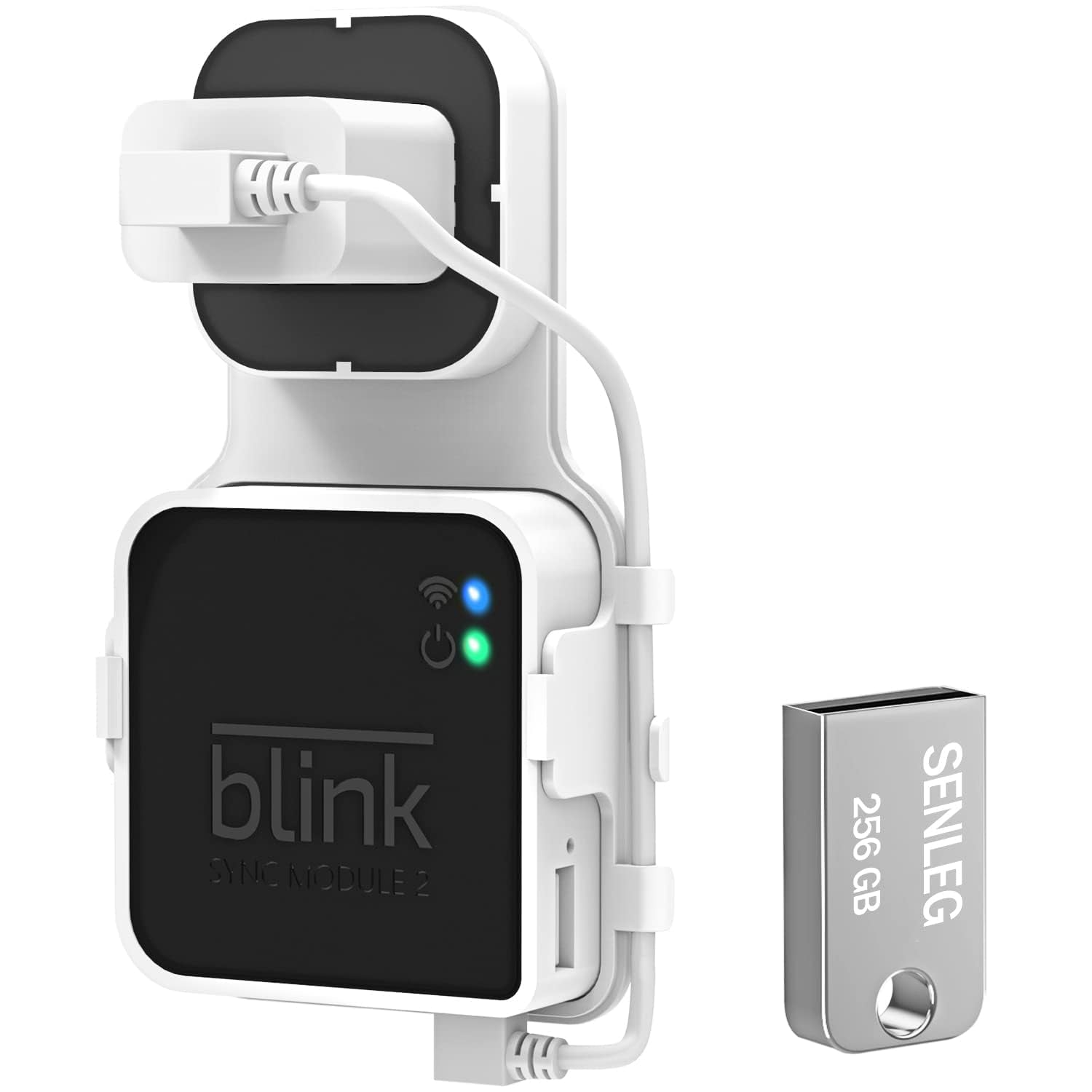 256Gb Blink Usb Flash Drive And Blink Sync Module 2 Mount, No Drilling Easy Move Mount Bracket For Blink Outdoor Indoor Security