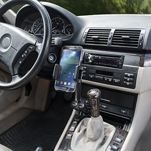 Bracketron Tekgrip 12V Power Dock Mount Phone Holder Two Charging Ports Hands Free Iphone X 8 Plus 7 Se 6S 6 Samsung Galaxy S9 S