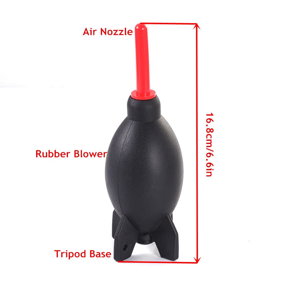 Focusfoto Pro 6.6 Inch Rubber Rocket Air Blower Duster Cleaner Dust Cleaning For Dslr Camera Ccd Lens Keyboard Red