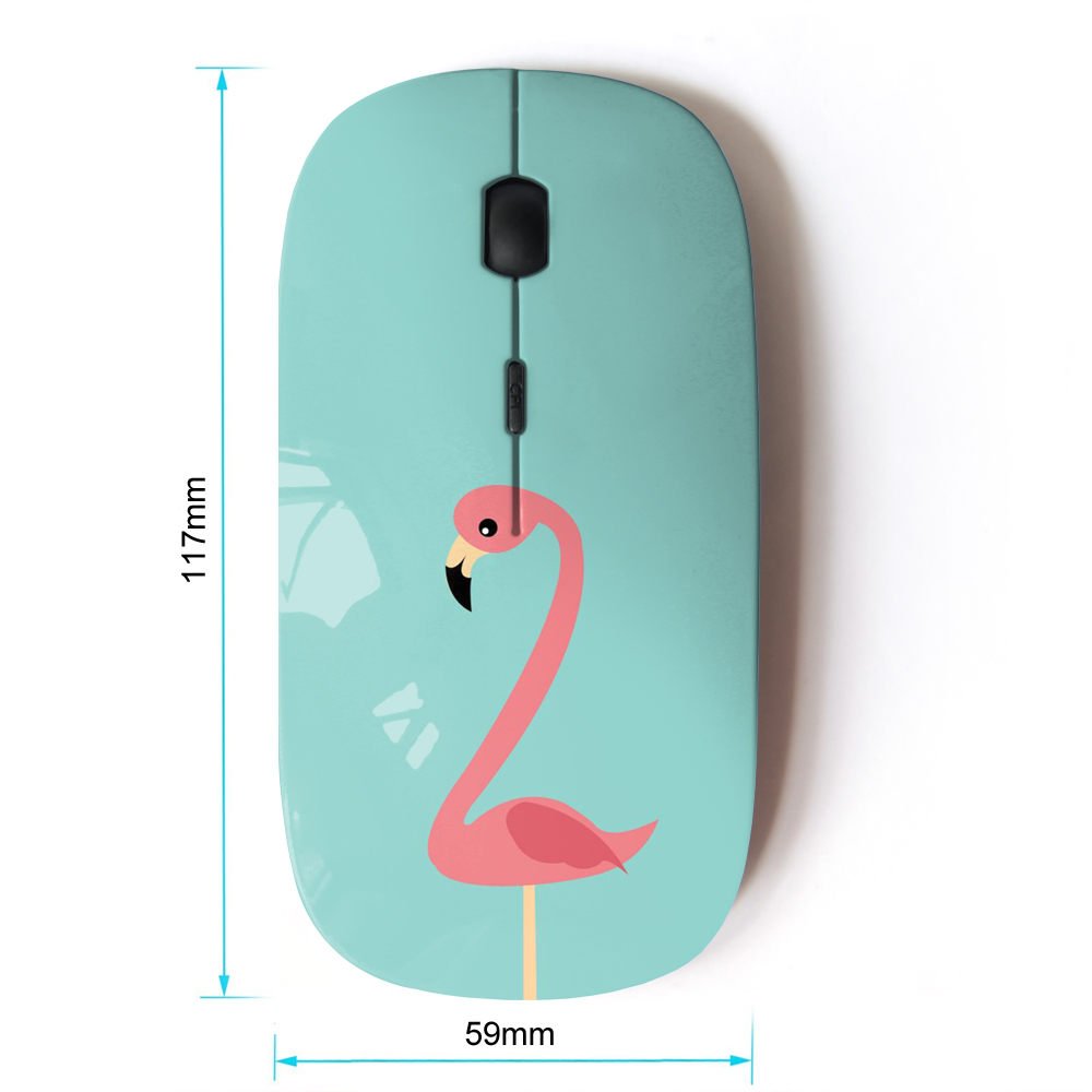 Koolmouse [ Optical 2.4G Wireless Mouse [ Flamingo Teal Pink Bird Florida Miami ]