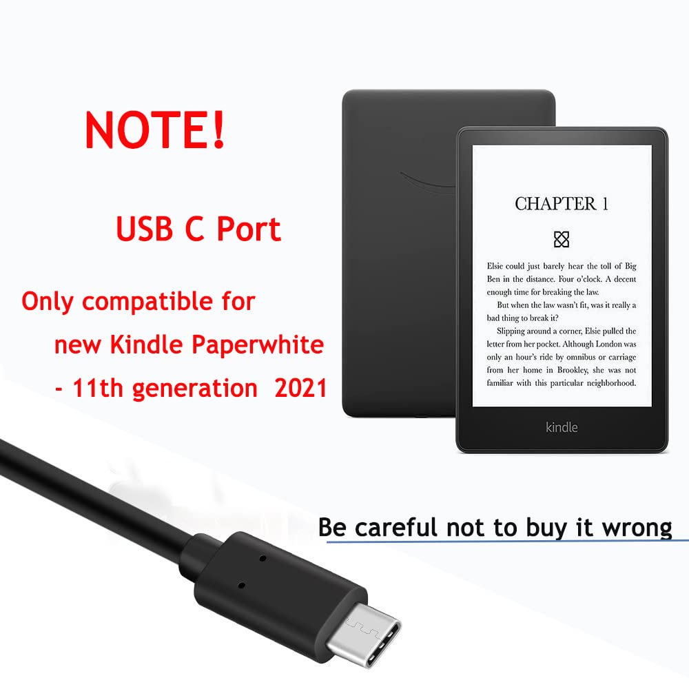 10Ft Usb C Charger Compatible With Kindle Paperwhite 11Th Generation,Kindle Paperwhite Signature Edition 2021