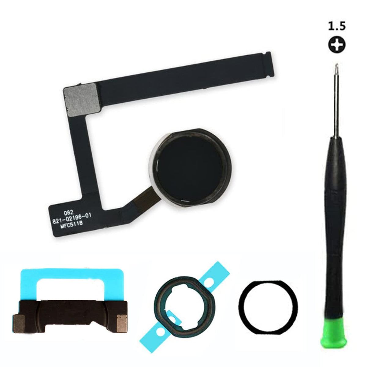 Tphaeay Black Home Button Replacement Compatible With Ipad Mini 5 7.9    2019 A2133 A2124 A2125 A2126 Incl Flex Ribbon Cable Con