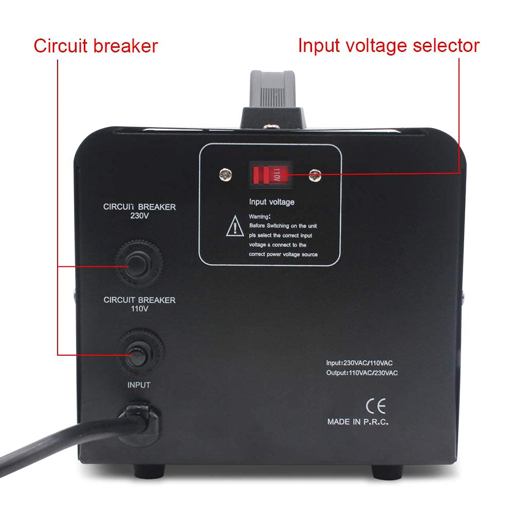 Cantonape Voltage Transformer Converter 1500 Watt Step Up/Down Convert From 110 120 Volt To 220 240 Volt And From 220 240 Volt T