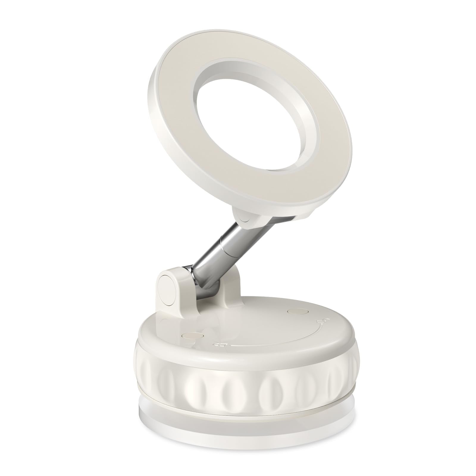 Vacuum Suction Magnetic Phone Holders For Your Car, 360 Adjustable Car Phone Holder, Suction Cup Car Phone Mount (White)