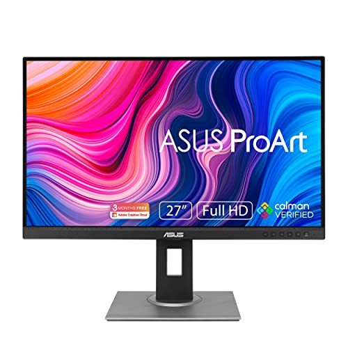 Asus Proart Display Pa278Qv 27A Wqhd (2560 X 1440) Monitor, 100% Srgbrec 709 E  2, Ips, Displayport Hdmi Dvi D Mini Dp, Calman V