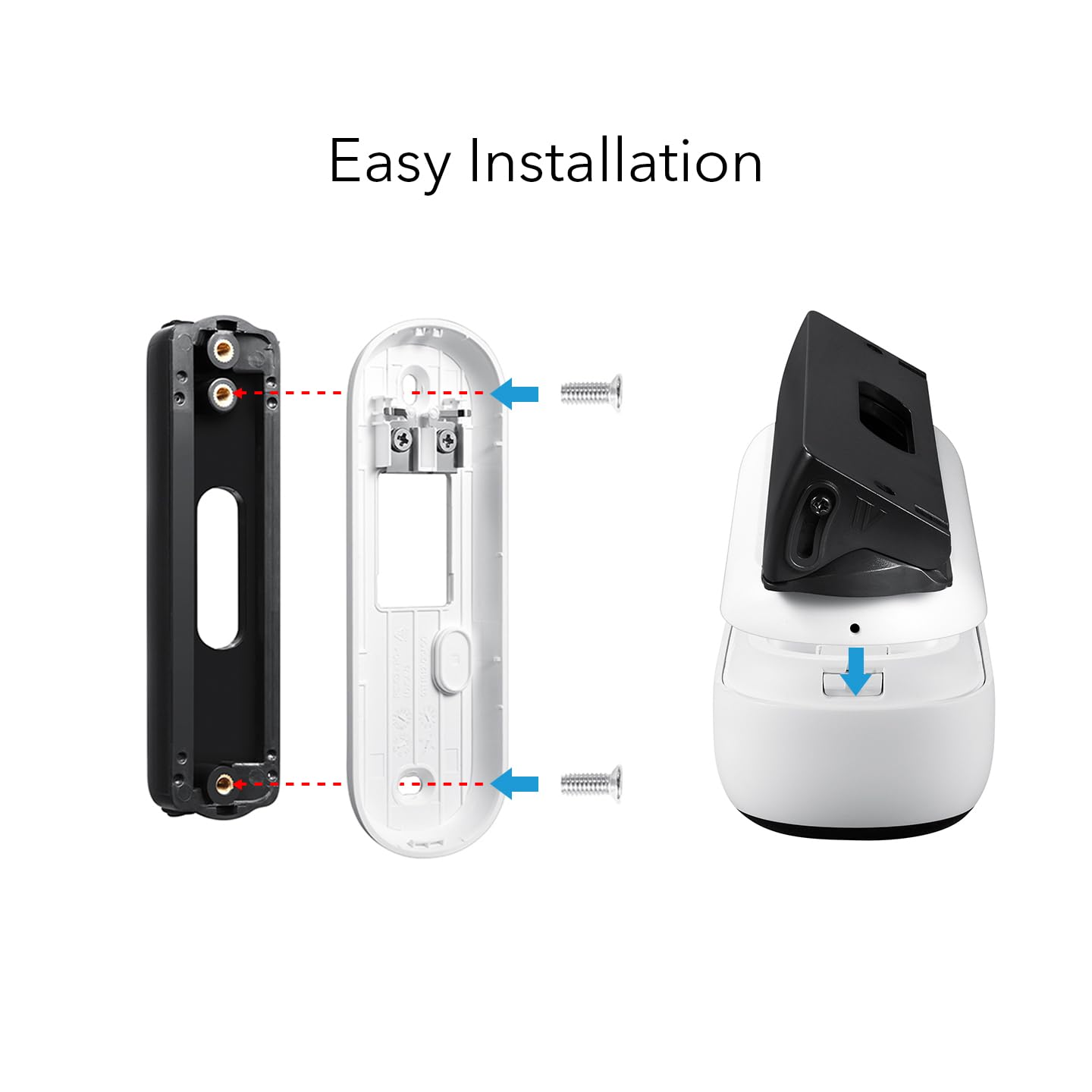 Wasserstein 35 To 55 Horizontal Wedge Wall Mount Compatible With Arlo Wireless Video Doorbell (2Nd Gen) & Essential Video Doorbe