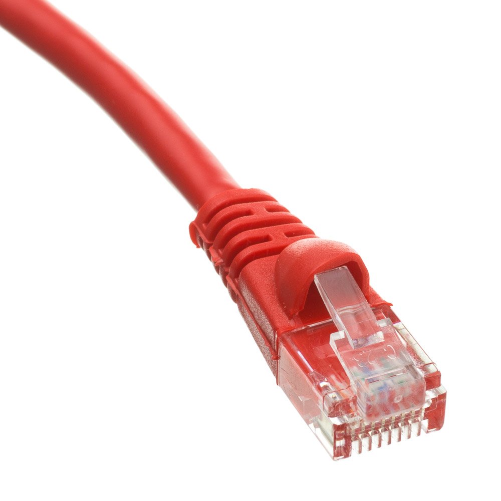 Cablewholesale 10 Foot Red Cat6A Ethernet Patch Cable, Snagless/Boot With Rj45 Connector, 500 Mhz, 24 Awg, Utp(Unshielded Twiste