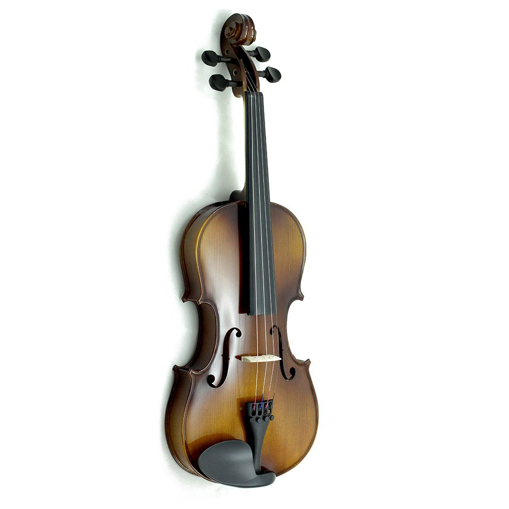 Sky Solid Wood 1/16 Size Kid Violin With High Quality Lightweight Case, Brazilwood Bow And Rosin Natural Brown Color