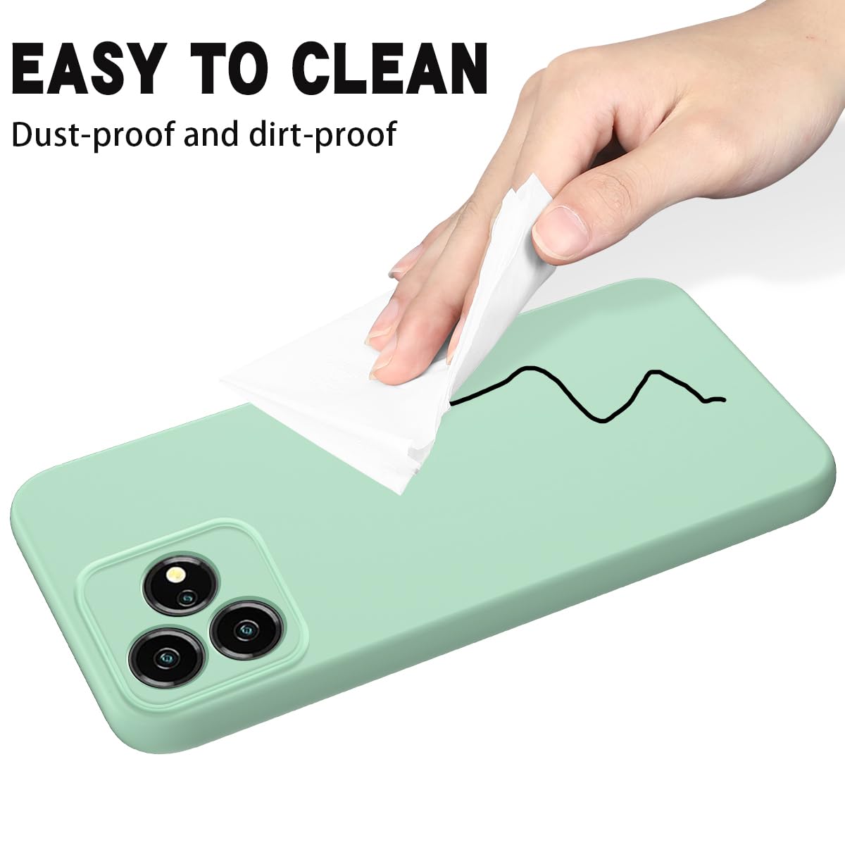 Hwpivox Case For Zte Axon 50 Lite, Silicone Protective Phone Case For Zte Axon 50 Lite With Silicone Lanyard, Slim Thin Soft Sho