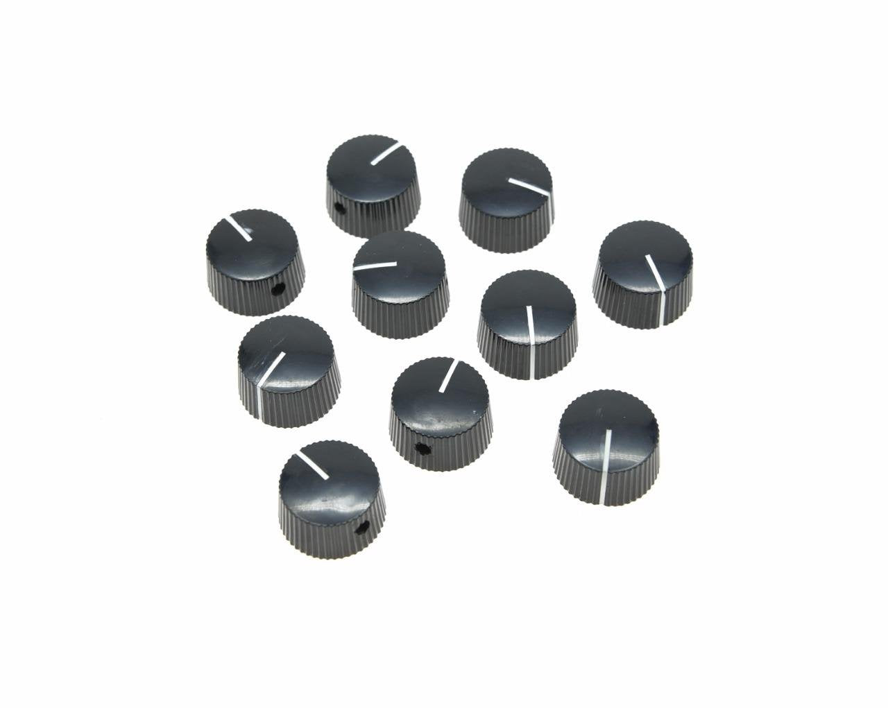 Dopro 10Pcs Black Vintage Barrel Guitar Amplifier Knob Round Knobs With Set Screw