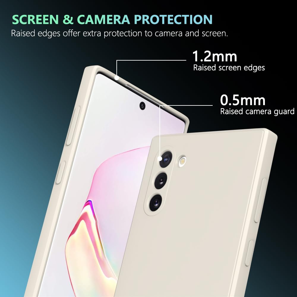 Wogroo For Samsung Galaxy Note 10 Plus Case White, Scratch Resistant With Soft Touch, Slim Thin Phone Cover For Samsung Galaxy N