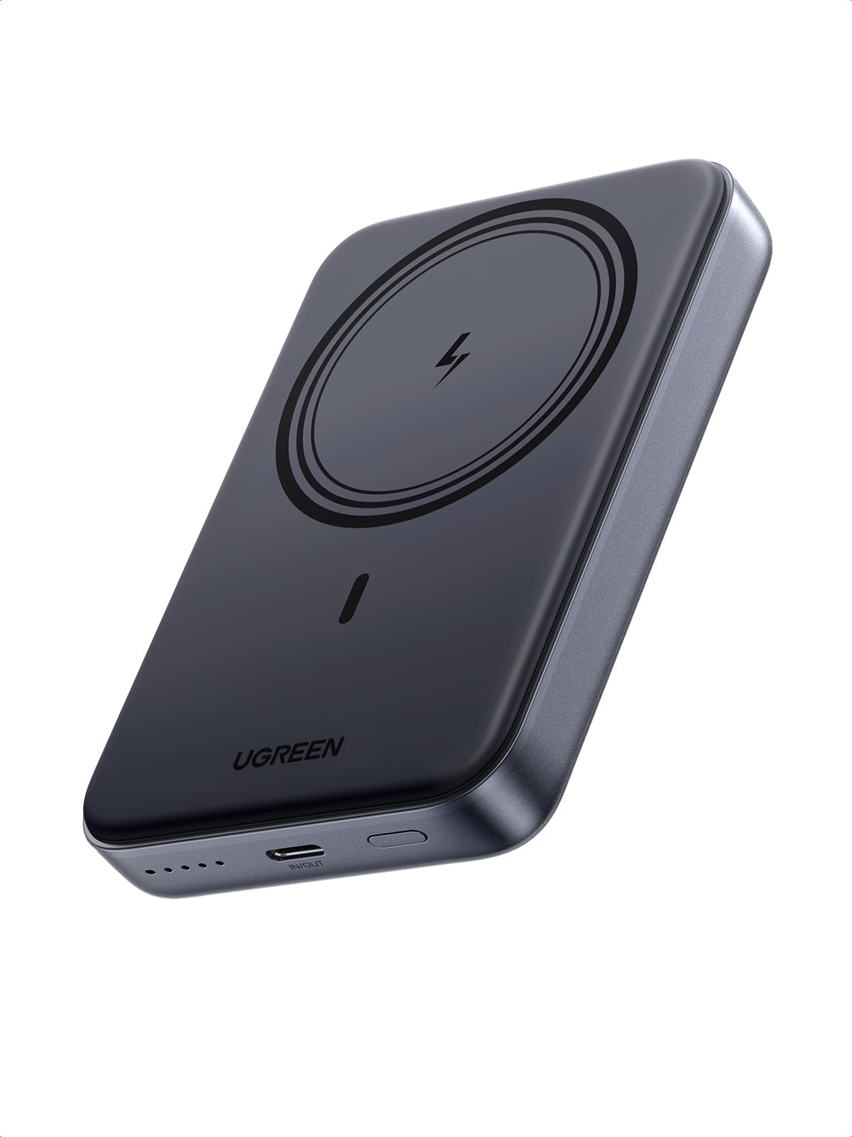 UGREEN Magnetic Power Bank,10,000mAh Wireless Portable Charger, PD 20W Fast Charging Battery Pack with USB-C for Magsafe, iPhone