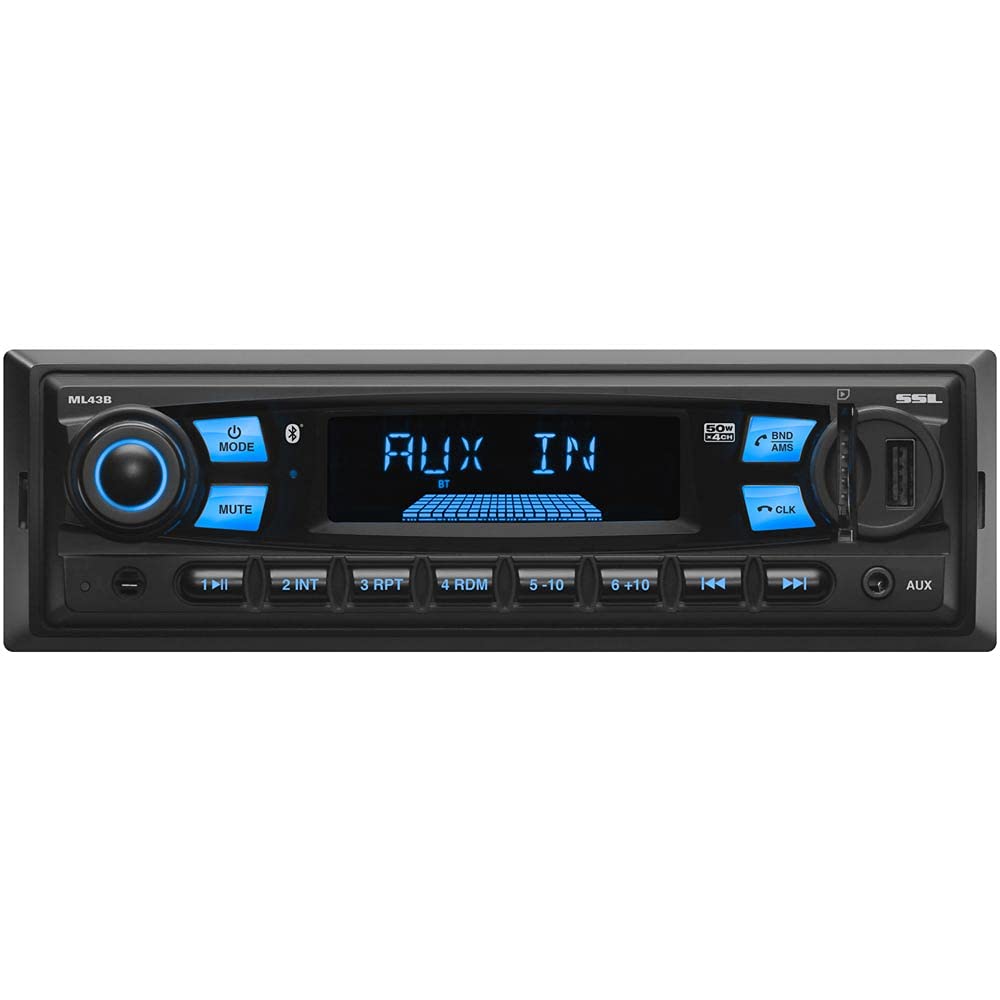 Sound Storm Laboratories Ml43B Multimedia Car Stereo   Single Din, Mp3 Player, No Cd/Dvd, Bluetooth Audio And Hands Free Calling