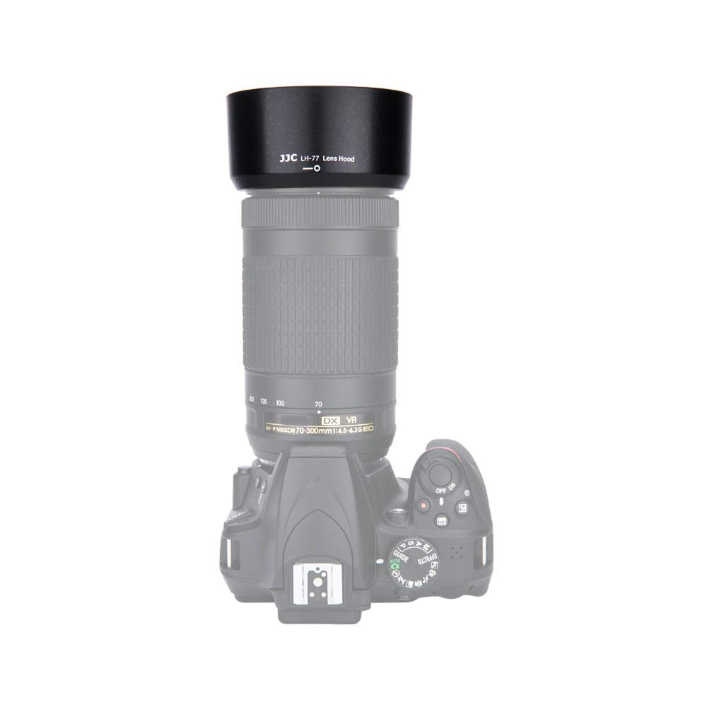 Jjc Hb 77 Reversible Dedicated Lens Hood Shade For Nikon Af P Dx Nikkor 70 300Mm F/4.5 6.3G Ed Vr,Nikon Af P Dx Nikkor 70 300Mm