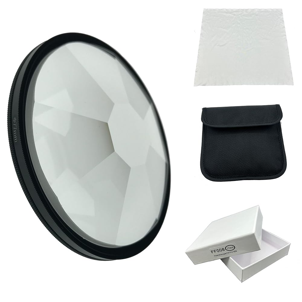 Jorixxy Photography Special Effects Filters Foreground Blur 77Mm 8 Sided Kaleidoscope Glass Prism Slr Accessories