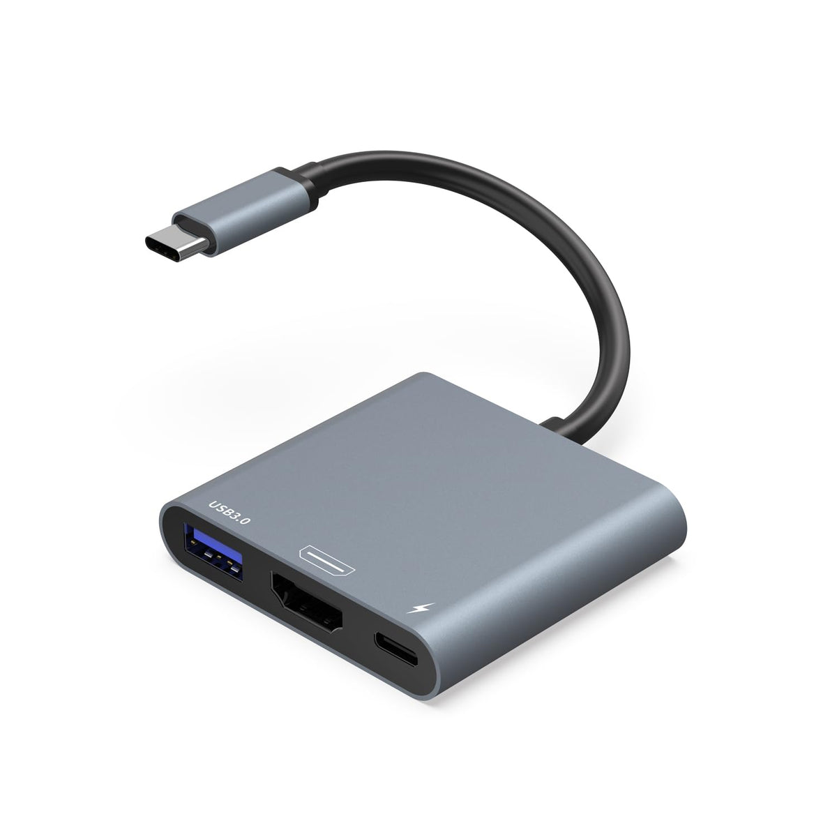 O Mei Stars Usb C To Hdmi Adapter, Usb C Hub, Iphone To Hdmi Adapter For Tv, 3 In 1 Digital Av Multiport 4K@30Hz, 100W Fast Char